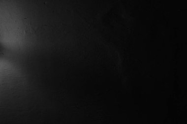 Dark wall background. Black background with light from one side.