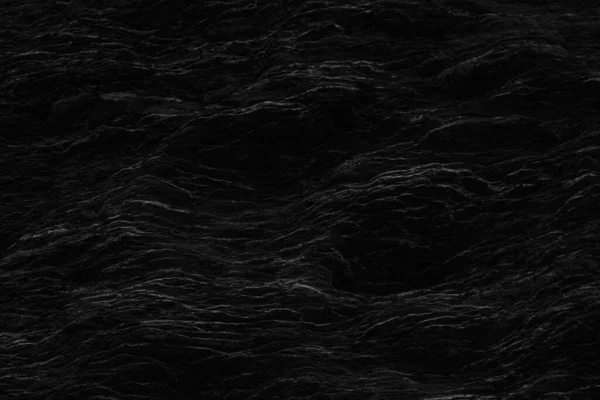 Schwarzer Abstrakter Hintergrund Mit Faltiger Welliger Steinstruktur Dunkeln Schwarzer Stein — Stockfoto