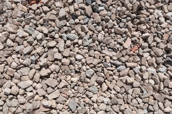 Crushed Rock Close Small Rocks Ground Small Crushed Stone Construction — Stock Photo, Image