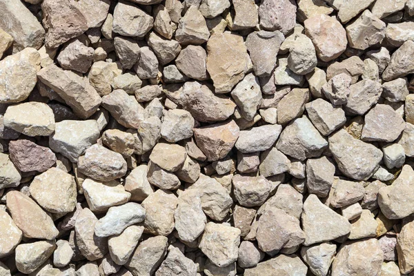 Crushed Rock Close Small Rocks Ground Small Crushed Stone Construction — Stock Photo, Image