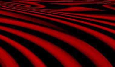 Siyah zemin üzerinde kırmızı kıvrımlı çizgiler olan soyut doku. Koyu Resim.