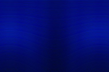 Dalgalı mavi çizgileri olan mavi bir doku. Soyut mavi renk çizimi, arkaplan.