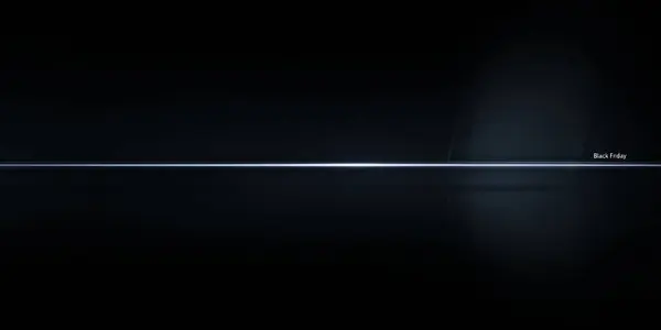 Promosyon tasarımları için hafif ışık çizgisi olan minimalist kara Cuma arkaplanı.