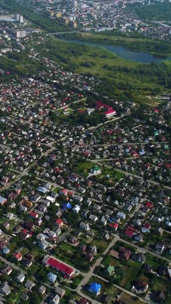 Vídeo Vertical Cidade Ucraniana Lutsk Parte Ocidental Ucrânia Região Volyn — Vídeo de Stock
