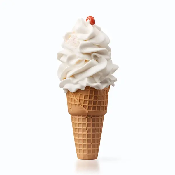 White Ice Cream Clipping Path — Stock Photo, Image