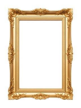 Resim çerçeve altın lüks, kırpma yolu
