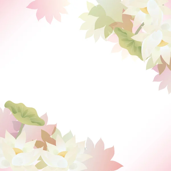 Fond Fleur Lotus Illustration — Image vectorielle