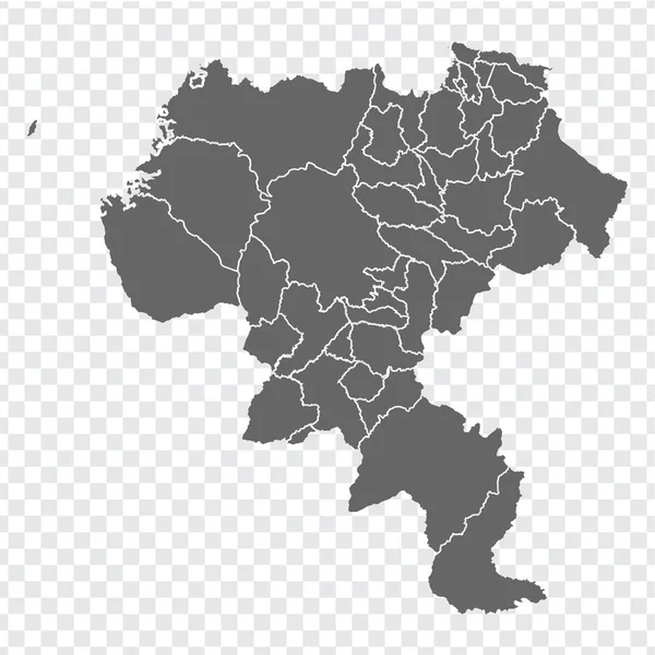 Üres Térkép Kolumbia Kaukázusi Minisztériuma Kiváló Minőségű Térkép Cauca Települések — Stock Vector