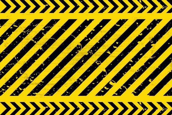 Чорно Жовті Смуги Стіни Небезпечні Промислові Смугасті Дорожні Попередження Жовті — стоковий вектор