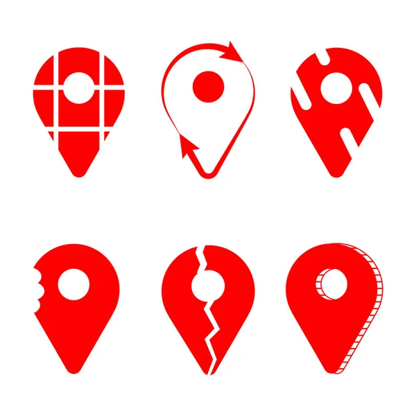 Yer Belirleme Simgesi Paketi Web Sitenizin Tasarımı Logosu Uygulaması Için — Stok Vektör