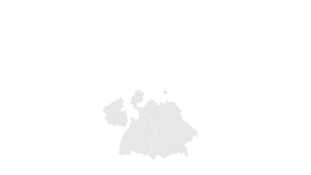 Ubicación Hesse Mapa Alemania Estado Libre Hesse Marcador Mapa Bandera — Vídeos de Stock