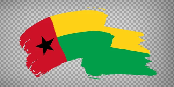 Flagga Guinea Bissau Från Penseldrag Viftande Flagga Republiken Guinea Bissau — Stock vektor