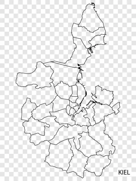 Carte Haute Qualité Kiel Est Une Ville Allemagne Avec Des — Image vectorielle