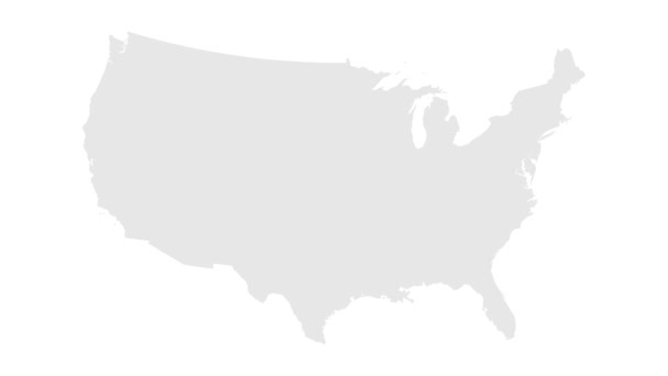 아이오와 미국의 아이오와 플래그 지도는 주들을 있습니다 Animated Map States — 비디오