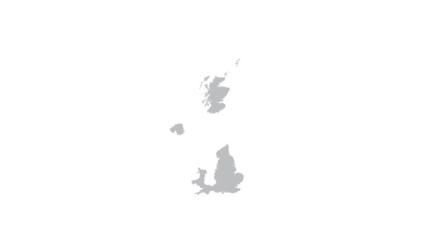 場所ウェールズ地図イギリス 3Dウェールズフラグマップマーカーの位置ピン イギリスの地図は異なる部分を示しています イギリスのアニメーション地図の一部 ビデオ — ストック動画
