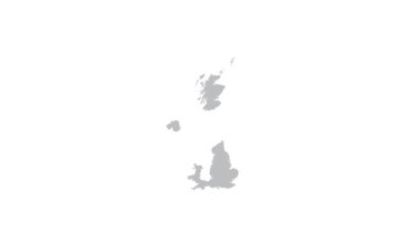 Location Northern Ireland on map United Kingdom. 3d Northern Ireland flag map marker location pin. Map of United Kingdom showing different parts. Animated map parts of United Kingdom. 4K.  Video