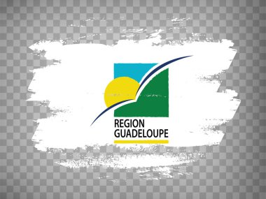 Fırça darbelerinden Guadeloupe bayrağı. İnternet sitesi tasarımı, logosu, uygulaması, UI için şeffaf arkaplan üzerinde Guadeloupe bayrağı. Amerika. Fransa. Hisse senedi. EPS10.