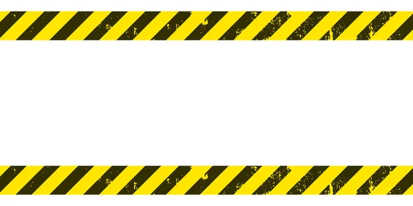 Línea Color Amarillo Negro Con Textura Espacio Texto Señal Advertencia — Vector de stock