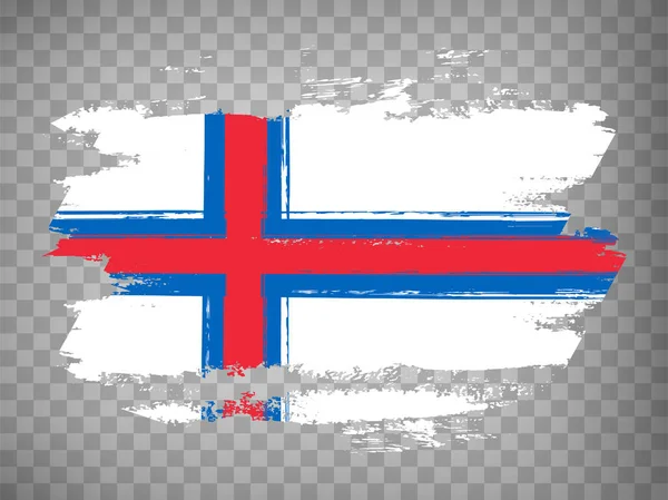 Faroe Adaları Bayrağı Fırça Darbesi Geçmişi Tasarım Uygulama Için Saydam — Stok Vektör