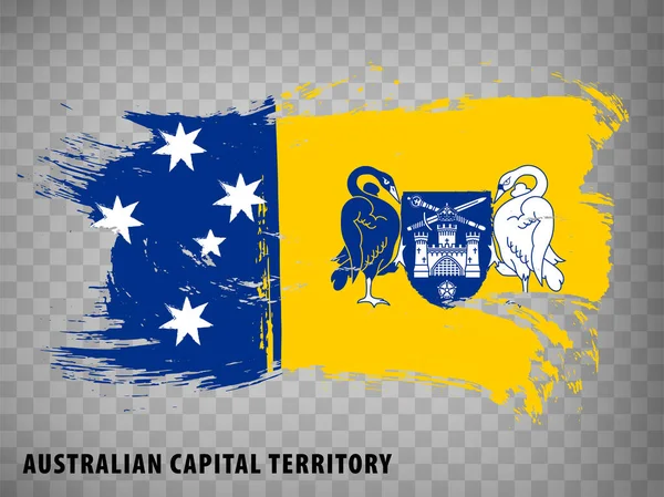 stock vector Flag Australian Capital Territory  brush strokes. Flag Australian Capital Territory with title on transparent background for your web site design, logo, app, UI. Australia. Stock vector. EPS10.