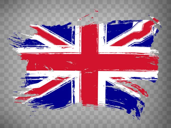 Royaume Uni Drapeau Isolé Drapeau Royaume Uni Fond Coup Pinceau — Image vectorielle