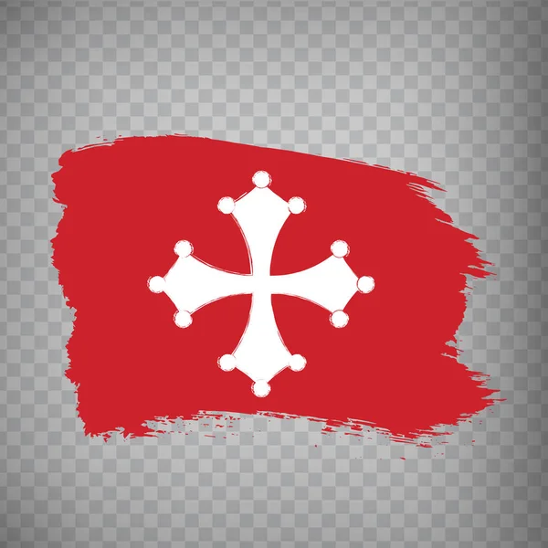 Флаг Мазков Кисти Пизы Флаг Пизы Города Тоскана Области Прозрачном — стоковый вектор