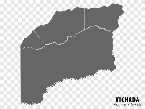 stock vector Blank map Vichada Department of Colombia. High quality map Vichada  with municipalities on transparent background for your web site design, logo, app, UI. Colombia.  EPS10.