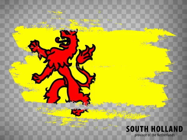 Прапор Південної Голландії Прапор Провінції Південна Голландія Прозорому Тлі Вашого — стоковий вектор