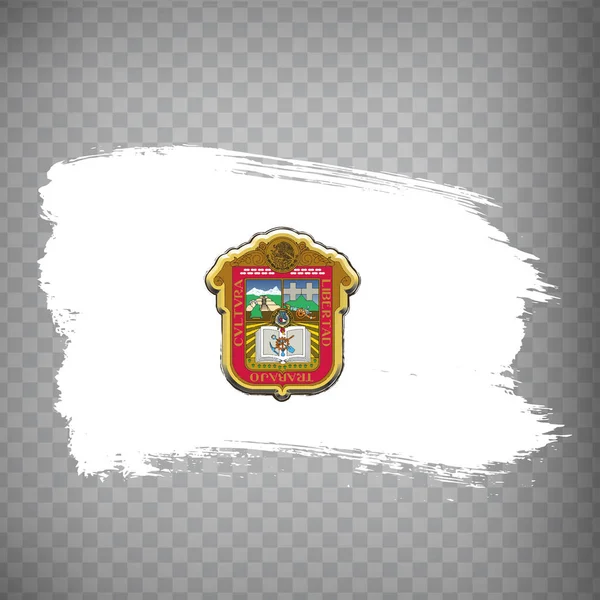 Флаг Штата Мексика Мазки Кистью Мехико Прозрачном Фоне Дизайна Веб — стоковый вектор