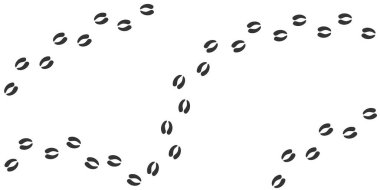 Orman Hayvanı 'nın ayak izleri, beyaz arka planda Roe Geyiği izleri. Geyik ya da Roe Geyiği siluet hayvan izleri. Paw Print. Vektör çizimi. EPS10.