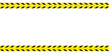 Doku ve metin alanı olan sarı ve siyah çizgi. Beyaz arka planda uyarı işareti. Boş Uyarı İşareti. Tasarımınız için uyarı arkaplanı. Şablon. EPS10. 