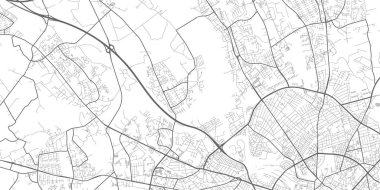 Kasabanın arka planının sokak haritası gri. Sitenin tasarımı, logosu, uygulaması ve UI için şehir haritası. Hisse senedi. EPS10.