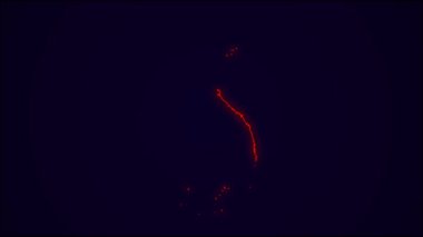 Vietnam Haritası Koyu Mavi Ülke Sınırı. Kırmızı Neon Işıkları renkli animasyon geçişi. Vietnam bayrağı. Neon tarzı animasyon. 4k Çözünürlük. Canlandırılmış Video