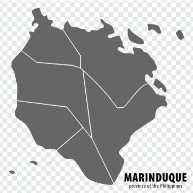 Filipinler 'in Marinduque Eyaleti Haritası