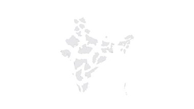 Hindistan haritasında Maharashtra 'nın yeri. 3d Maharashtra Eyaleti amblem haritası işaret kodu. Hindistan haritası farklı bölümleri gösteriyor. 4 bin. Canlandırılmış Video