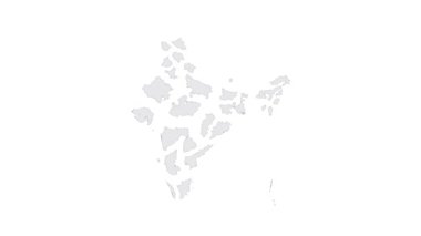 Location Madhya Pradesh on map India. 3d Madhya Pradesh emblem map marker location pin. Map of India showing different parts. 4K.  Animated Video