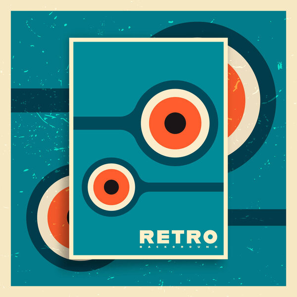 Retro grunge texture background with vintage minimal design Vector illustration.