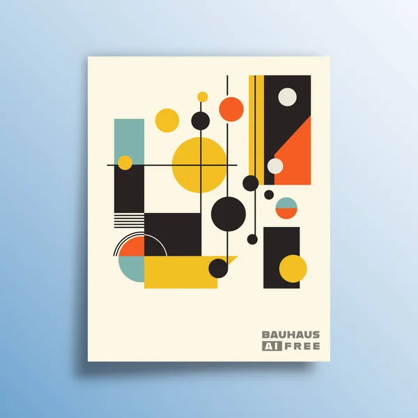 Bauhaus Minimala Design För Flygblad Affischer Broschyromslag Bakgrund Tapeter Typografi — Stock vektor