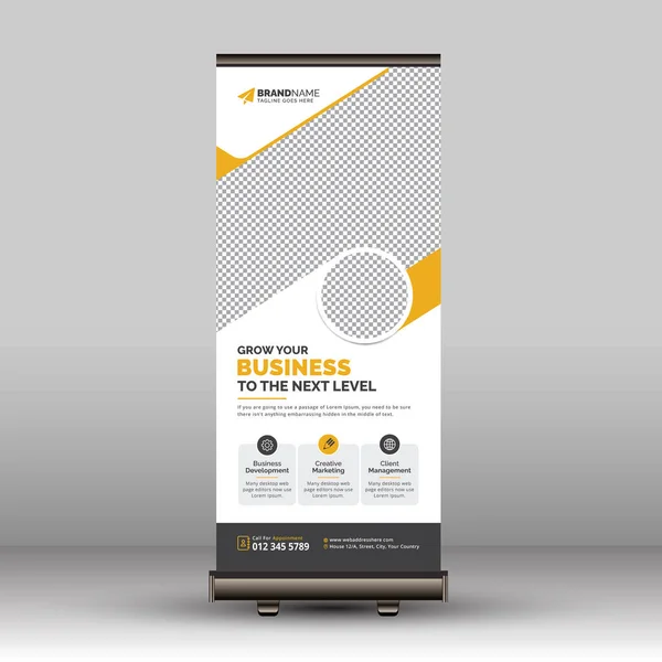 Modern Professional Business Corporate Roll Banner, Standee Şablon Reklamcılık ve Çok Amaçlı Kullanım Tasarımı