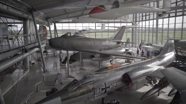 Října2022 Německo Mnichov Deutsches Museum Flugwerft Schleissheim Německé Muzeum Letadel — Stock video