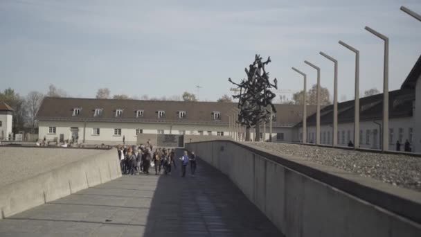 Octubre 2022 Alemania Dachau Sitio Conmemorativo Del Campamento Concentración Campo — Vídeo de stock