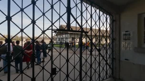 Oktober 2022 Tyskland Dachau Minnesmerket Til Konsentrasjonsleiren Dachau Nazi Konsentrasjonsleir – stockvideo