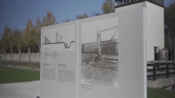 Października 2022 Niemcy Dachau Miejsce Pamięci Obozu Koncentracyjnego Nazistowski Obóz — Wideo stockowe