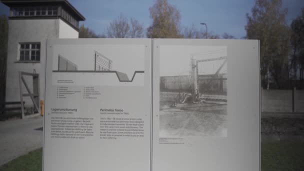 Octombrie 2022 Germania Dachau Locul Memorial Lagărului Concentrare Lagărul Concentrare — Videoclip de stoc