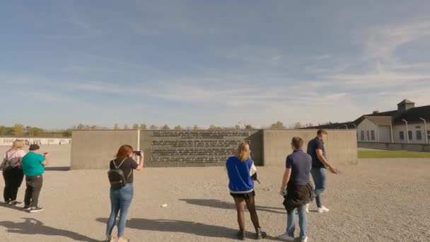 Octubre 2022 Alemania Dachau Sitio Conmemorativo Del Campamento Concentración Campo — Vídeos de Stock