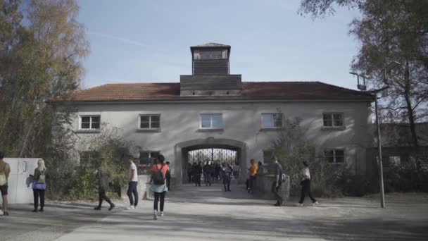 Října2022 Německo Dachau Památník Koncentračního Tábora Dachau Nacistický Koncentrační Tábor — Stock video