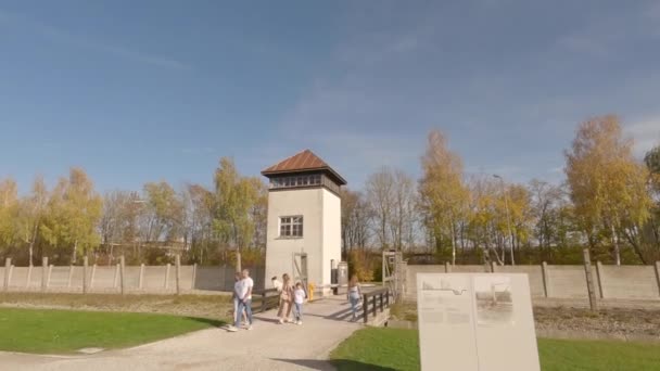 Octubre 2022 Alemania Dachau Sitio Conmemorativo Del Campamento Concentración Campo — Vídeos de Stock