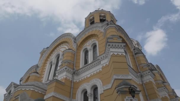 Ukriana Kiev Cattedrale San Volodymyr Vladimirskiy Sobor Kiev Chiesa San — Video Stock