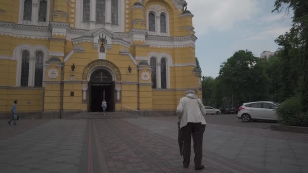 Outubro 2020 Ukriana Kiev Catedral São Volodymyr Vladimirskiy Sobor Kiev — Vídeo de Stock