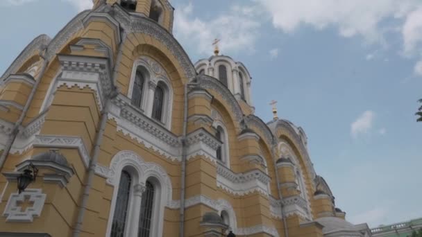Ottobre 2020 Ukriana Kiev Cattedrale San Volodymyr Vladimirskiy Sobor Kiev — Video Stock